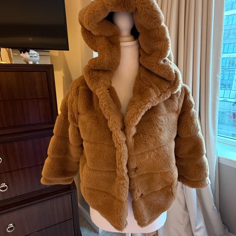 Apparis Kids Tan Puffer Jacket